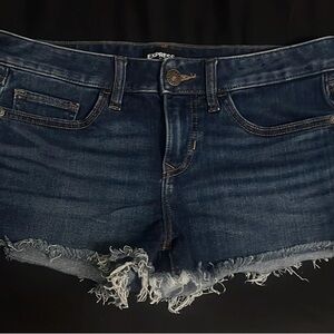 Express Frayed Denim Shorts
